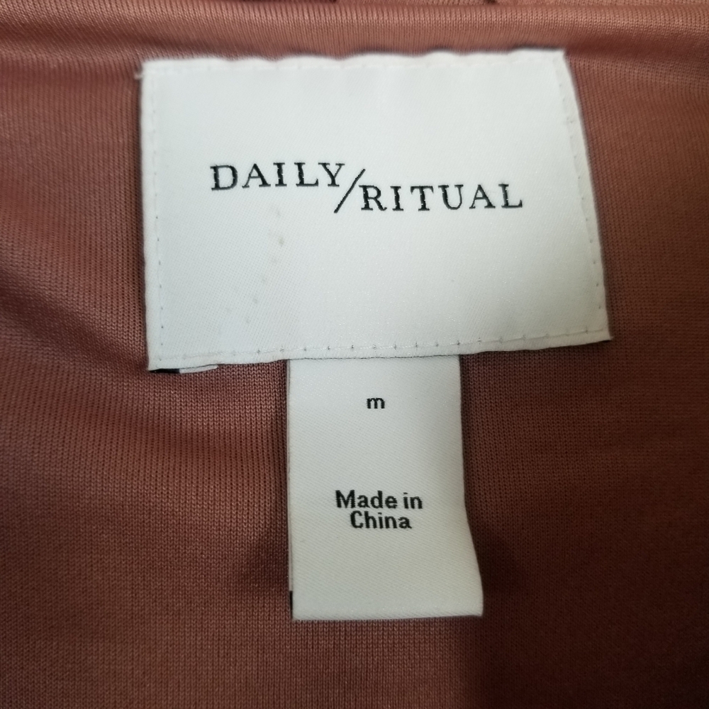 Daily Ritual Teddy Fleece Hooded Coat Medium - Picture 3 of 6